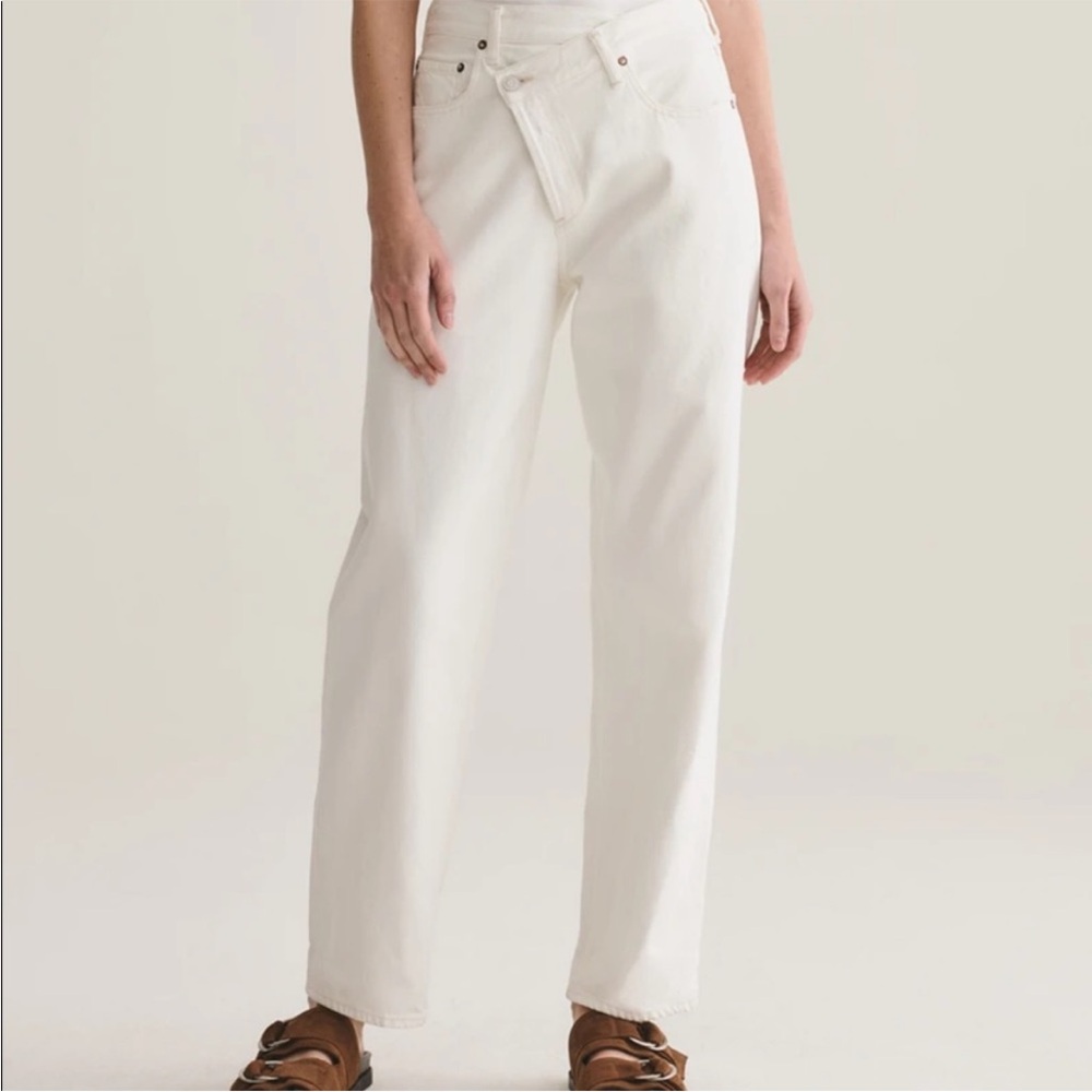Agolde Straight Leg Jeans in White